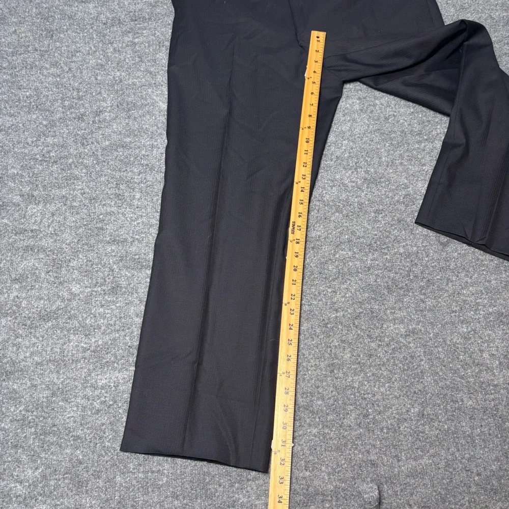 Gieves &‎ Hawkes men's two piece  100% Worsted Wool Mens Black pinstripe Suit